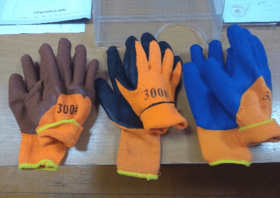 Перчатки утепленные оранжевые