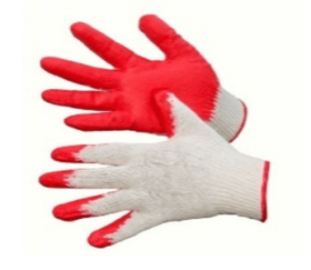 Перчатки х/б вязаные с одинарным латексным покрытием